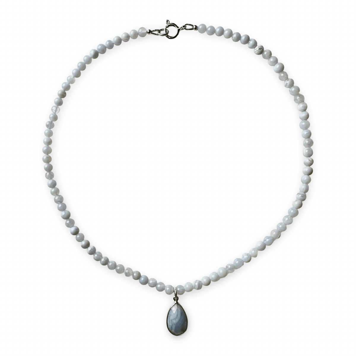 Chalcedon Kette mit Anhänger - Atelier Tibet