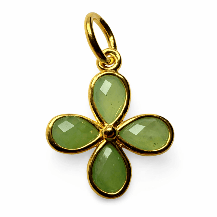 Chrysopras - Anhänger, Silber oder vergoldetes Silber - Atelier Tibet