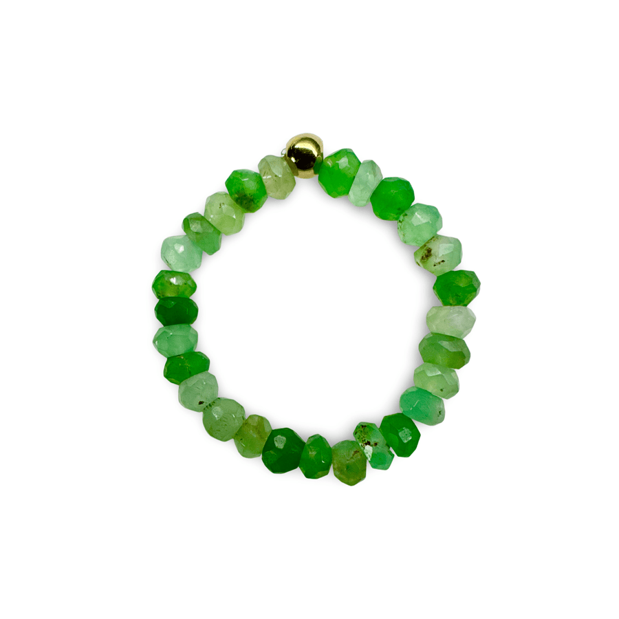 Chrysopras Perlen Fingerring - Atelier Tibet