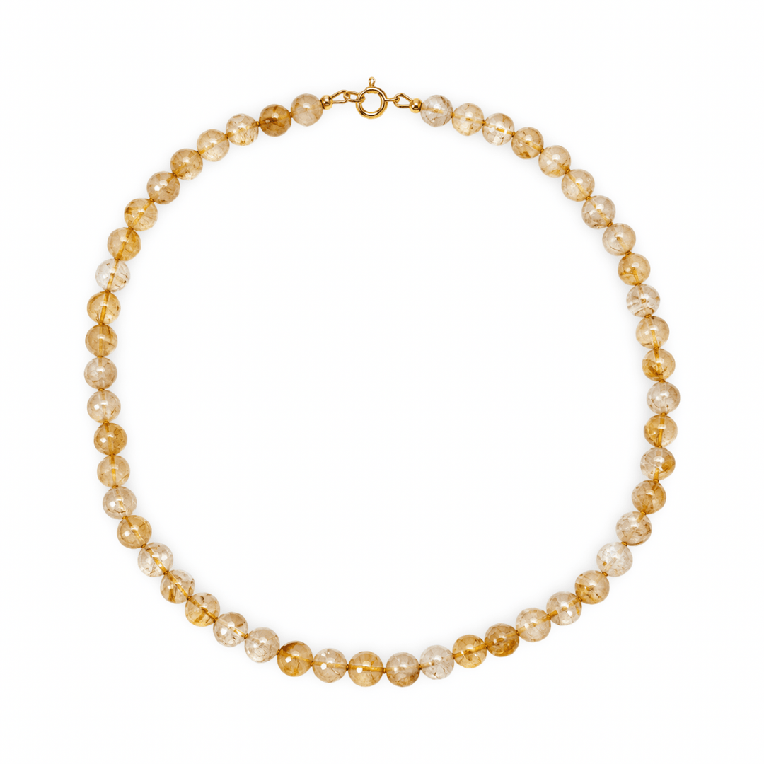 Citrin-Kette, geknotet - Atelier Tibet