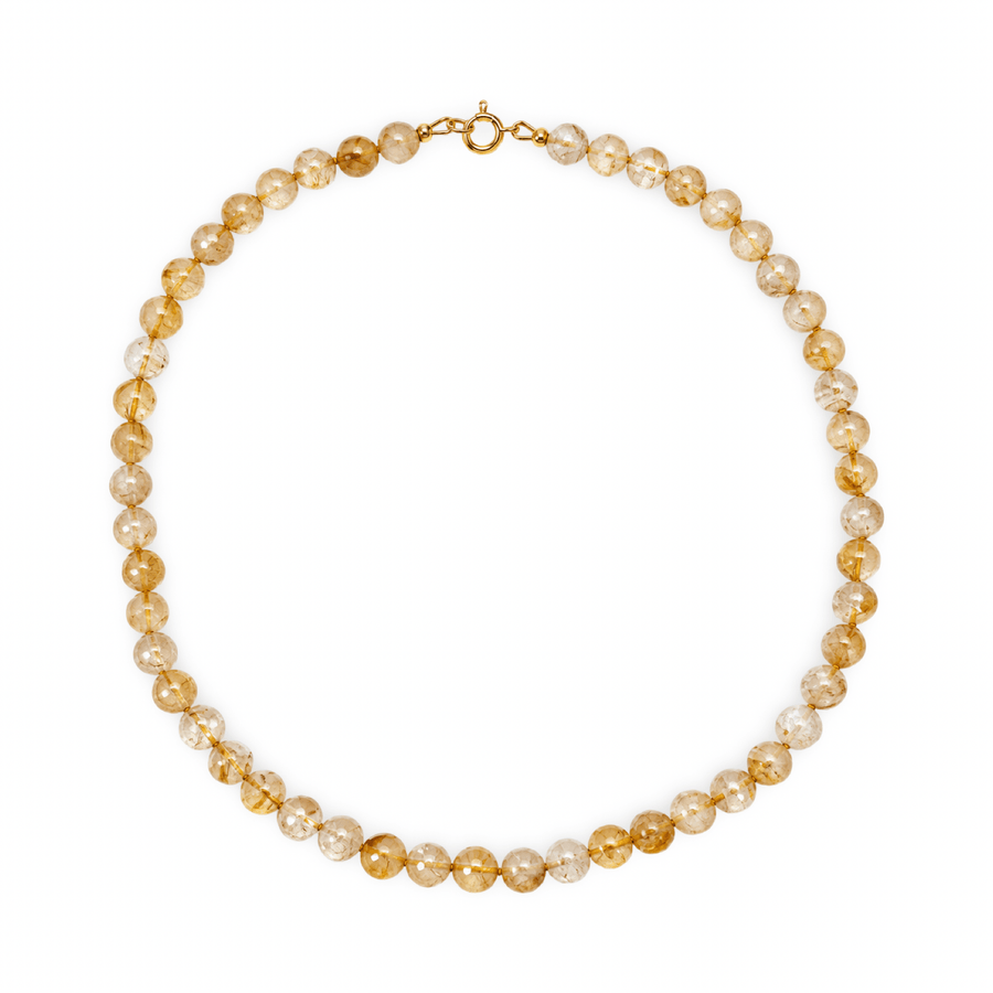 Citrin-Kette, geknotet - Atelier Tibet