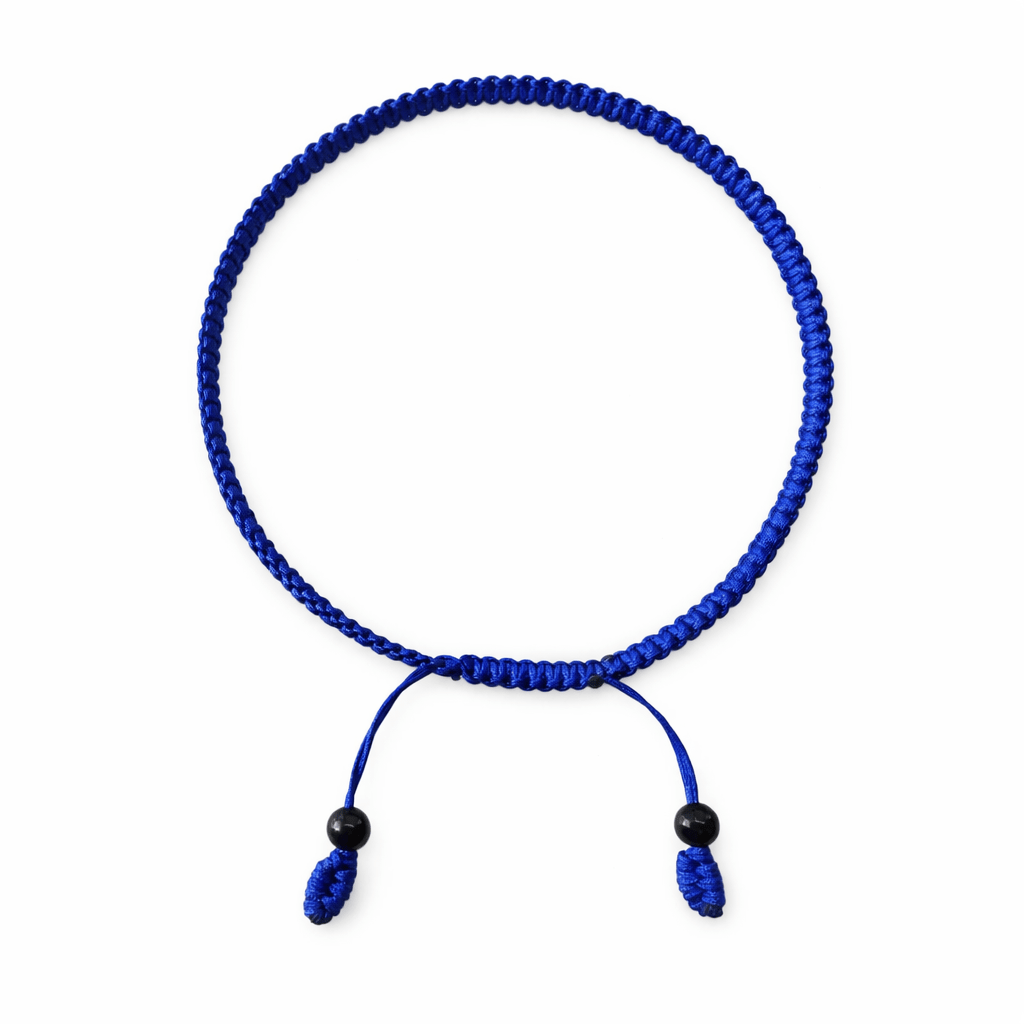 Dunkelblaues handgeknüpftes Armband - Atelier Tibet
