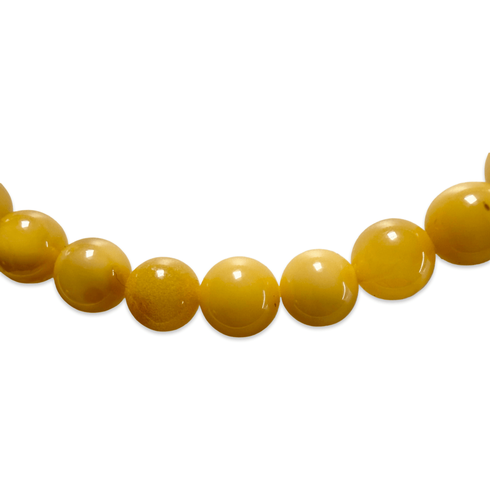 Dunkelgelbes Bernstein Mala-Armband - Atelier Tibet