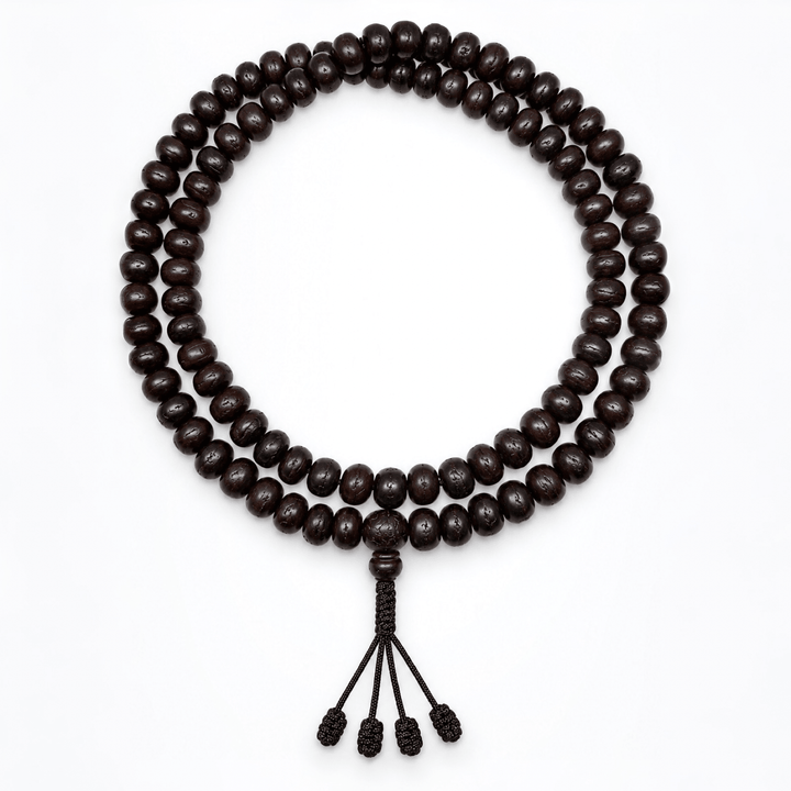Dunkle Bodhi-Samen Mala Gebetskette (12 mm) - Atelier Tibet