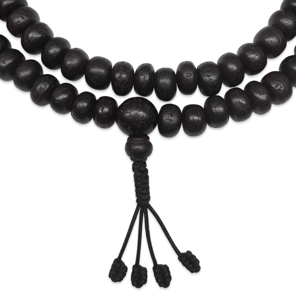 Dunkle Bodhi-Samen Mala Gebetskette (12 mm) - Atelier Tibet