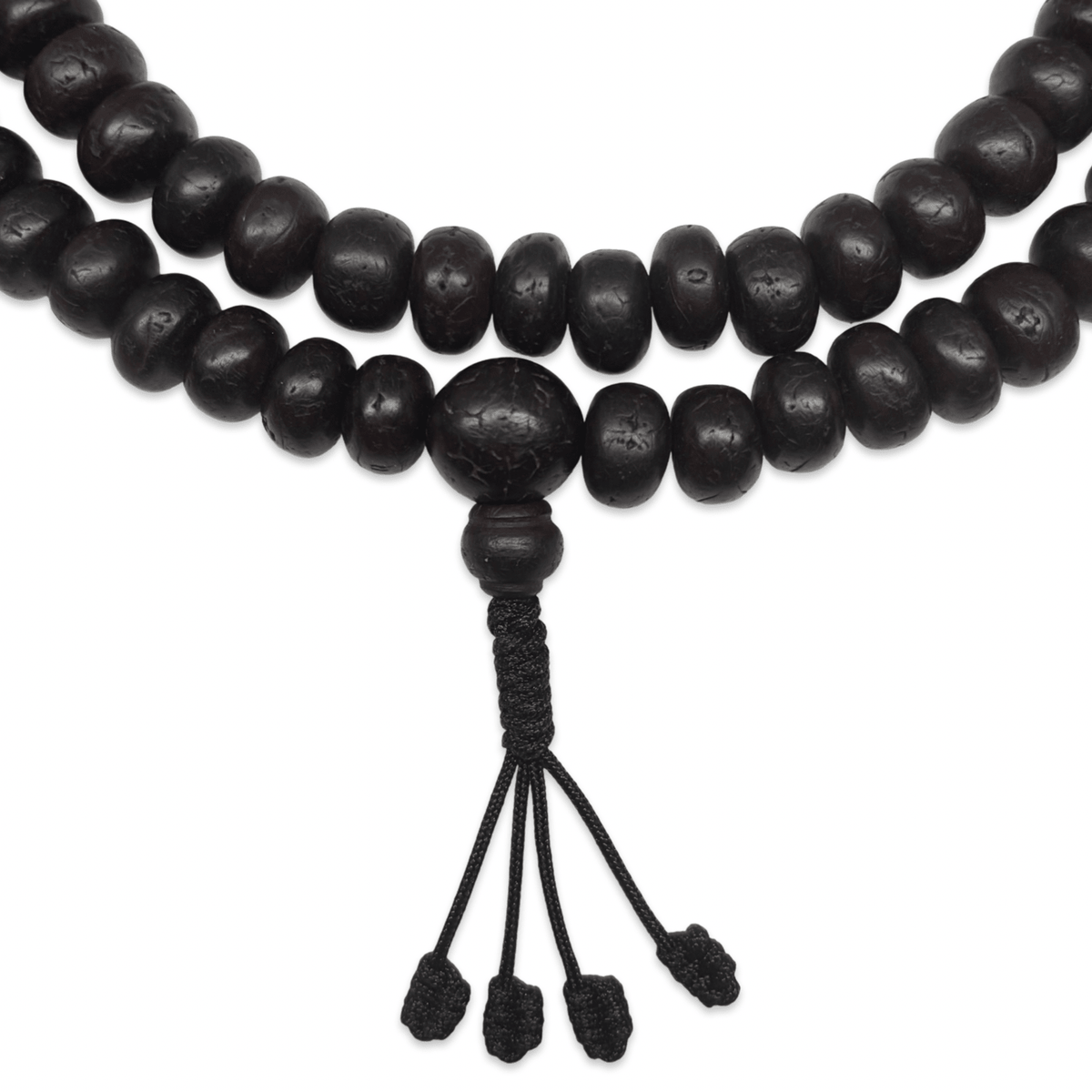 Dunkle Bodhi-Samen Mala Gebetskette (12 mm) - Atelier Tibet