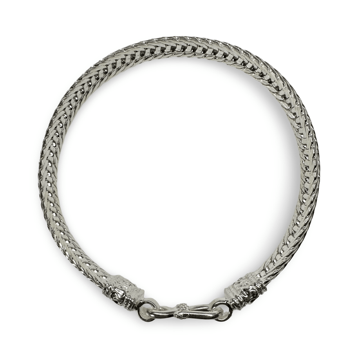 Edles Silber - Schlangenarmband mit Hakenverschluss - Atelier Tibet