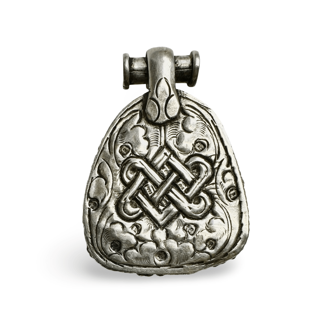 Einzigartiger alter Türkis - Silber - Anhänger - Atelier Tibet