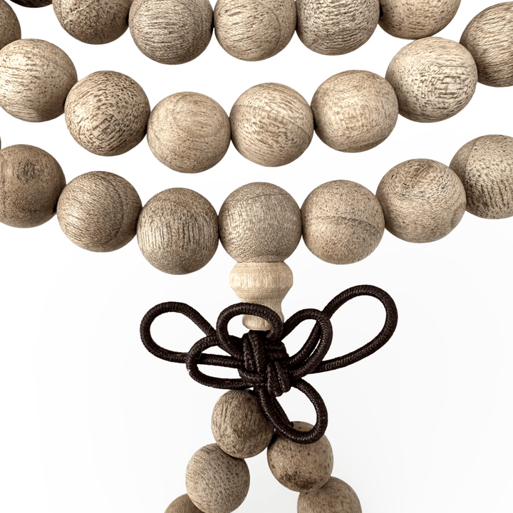 Elastische helle, matte Palisander - Mala für das Handgelenk (⌀ 8 mm) - Atelier Tibet