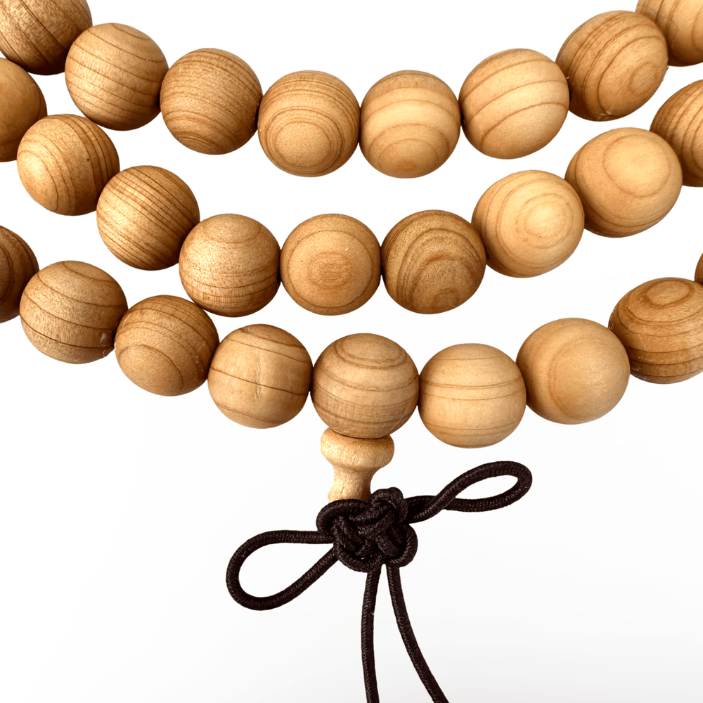 Elastische Zedernholz - Mala für das Handgelenk (⌀ 8 mm) - Atelier Tibet