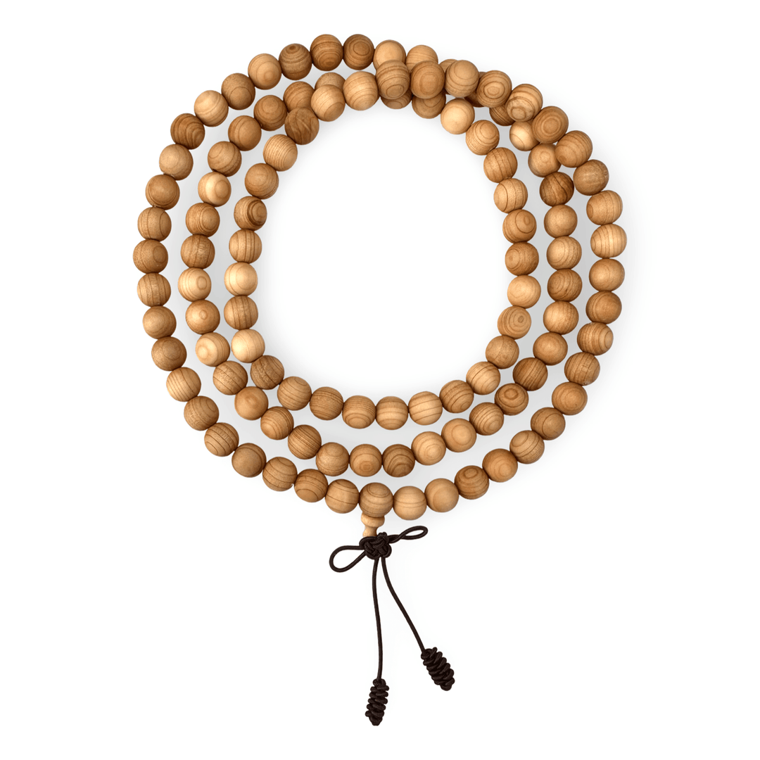 Elastische Zedernholz - Mala für das Handgelenk (⌀ 8 mm) - Atelier Tibet