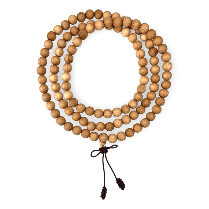 Elastische Zedernholz - Mala für das Handgelenk (⌀ 8 mm) - Atelier Tibet