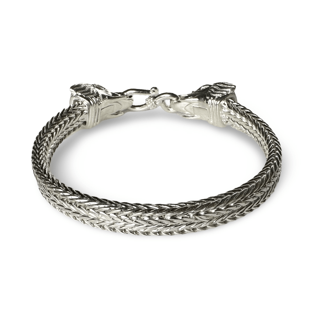 Elefanten Schlangenarmband aus Silber - Atelier Tibet