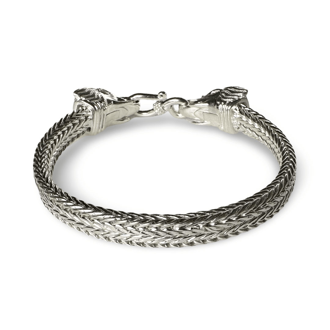 Elefanten Schlangenarmband aus Silber - Atelier Tibet