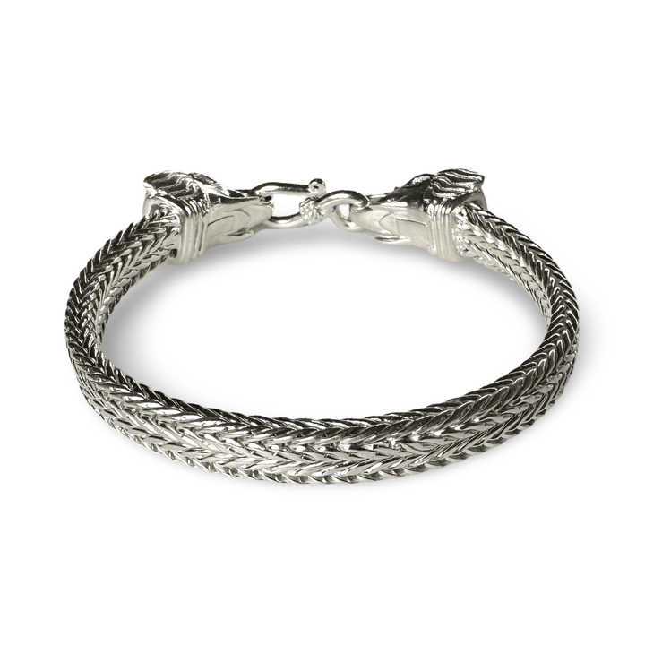 Elefanten Schlangenarmband aus Silber - Atelier Tibet