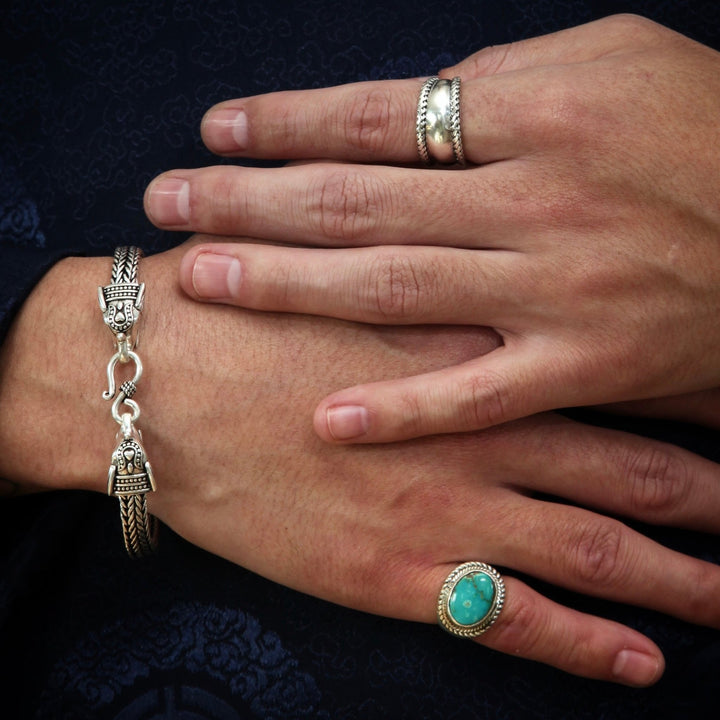 Elefanten Schlangenarmband aus Silber - Atelier Tibet