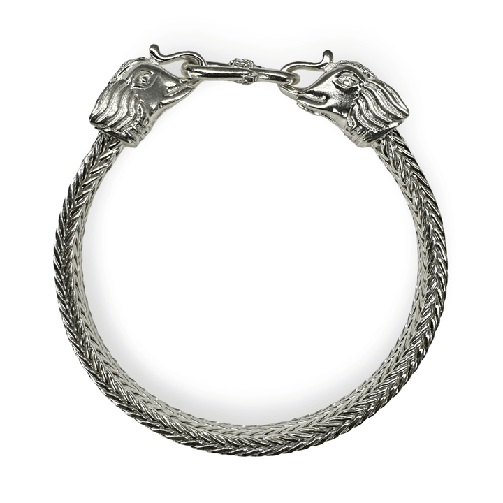 Elefanten Schlangenarmband aus Silber - Atelier Tibet