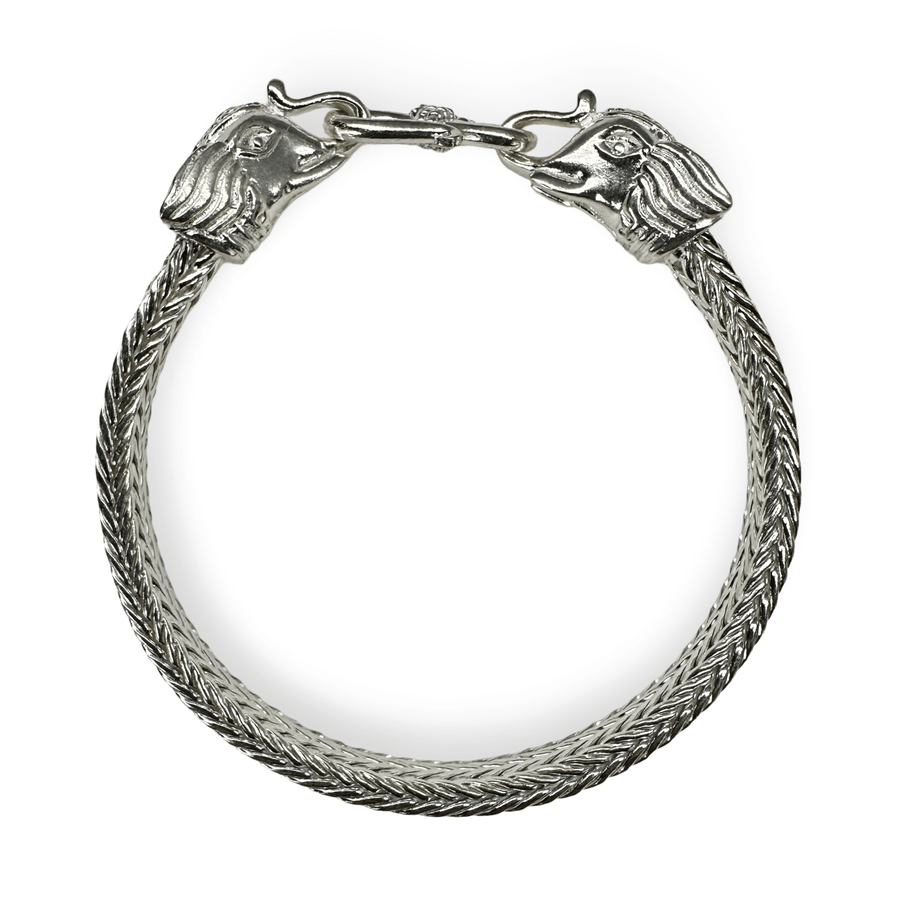 Elefanten Schlangenarmband aus Silber - Atelier Tibet