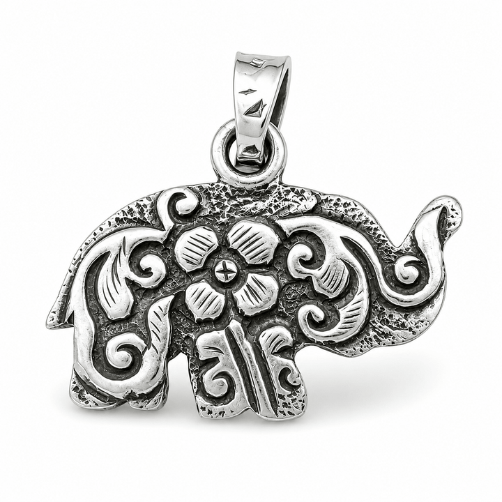 Elefanten-Silber-Anhänger aus dem Himalaya - Atelier Tibet