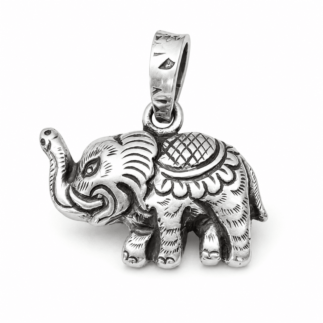 Elefanten-Silber-Anhänger aus dem Himalaya - Atelier Tibet