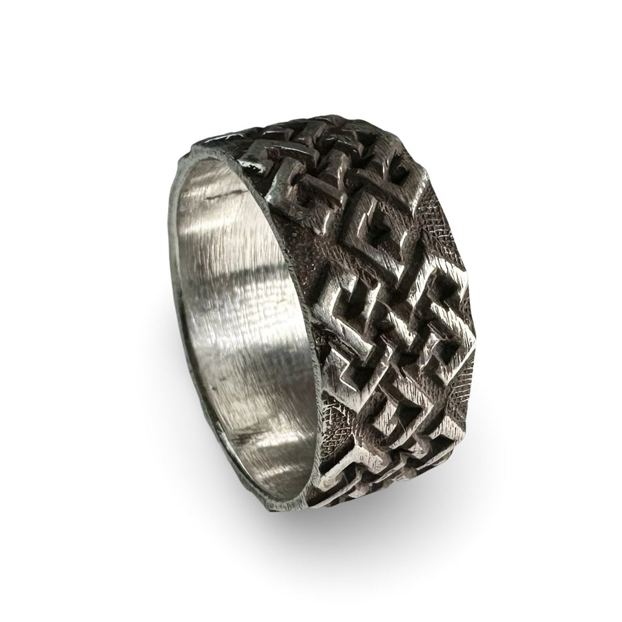 «Endloser Knoten» - Ring aus Silber - Atelier Tibet