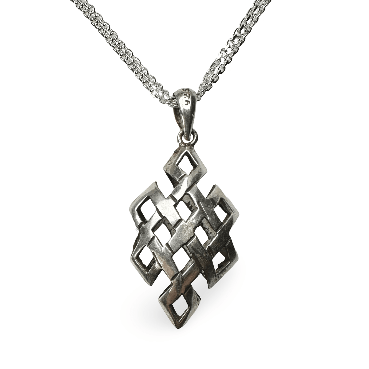 «Endloser Knoten» Silber - Anhänger - Atelier Tibet