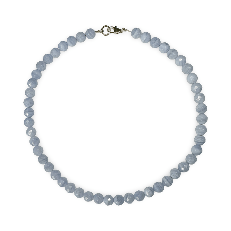 Facettierte Chalcedon Kette - Atelier Tibet