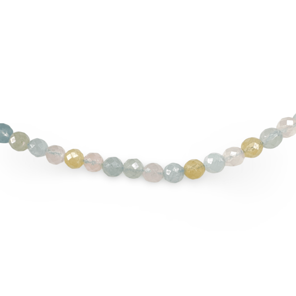 Facettierte Morganit Halskette - Atelier Tibet