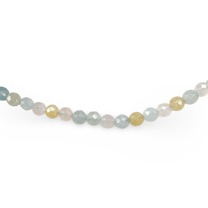 Facettierte Morganit Halskette - Atelier Tibet