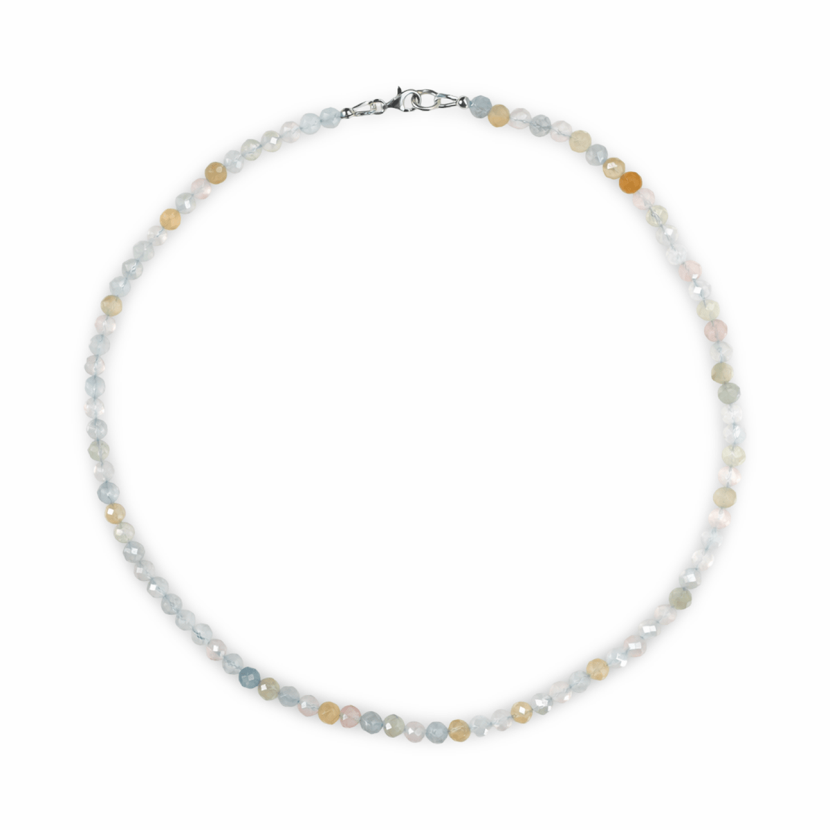 Facettierte Morganit Halskette - Atelier Tibet