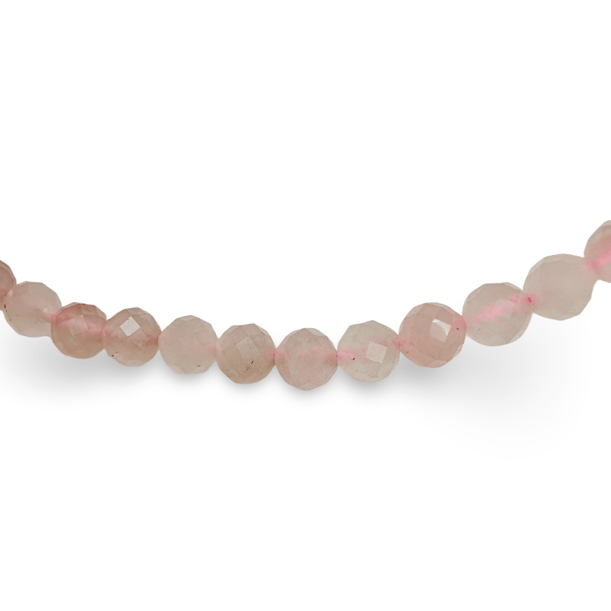 Facettierte Rosenquarz Halskette - Atelier Tibet