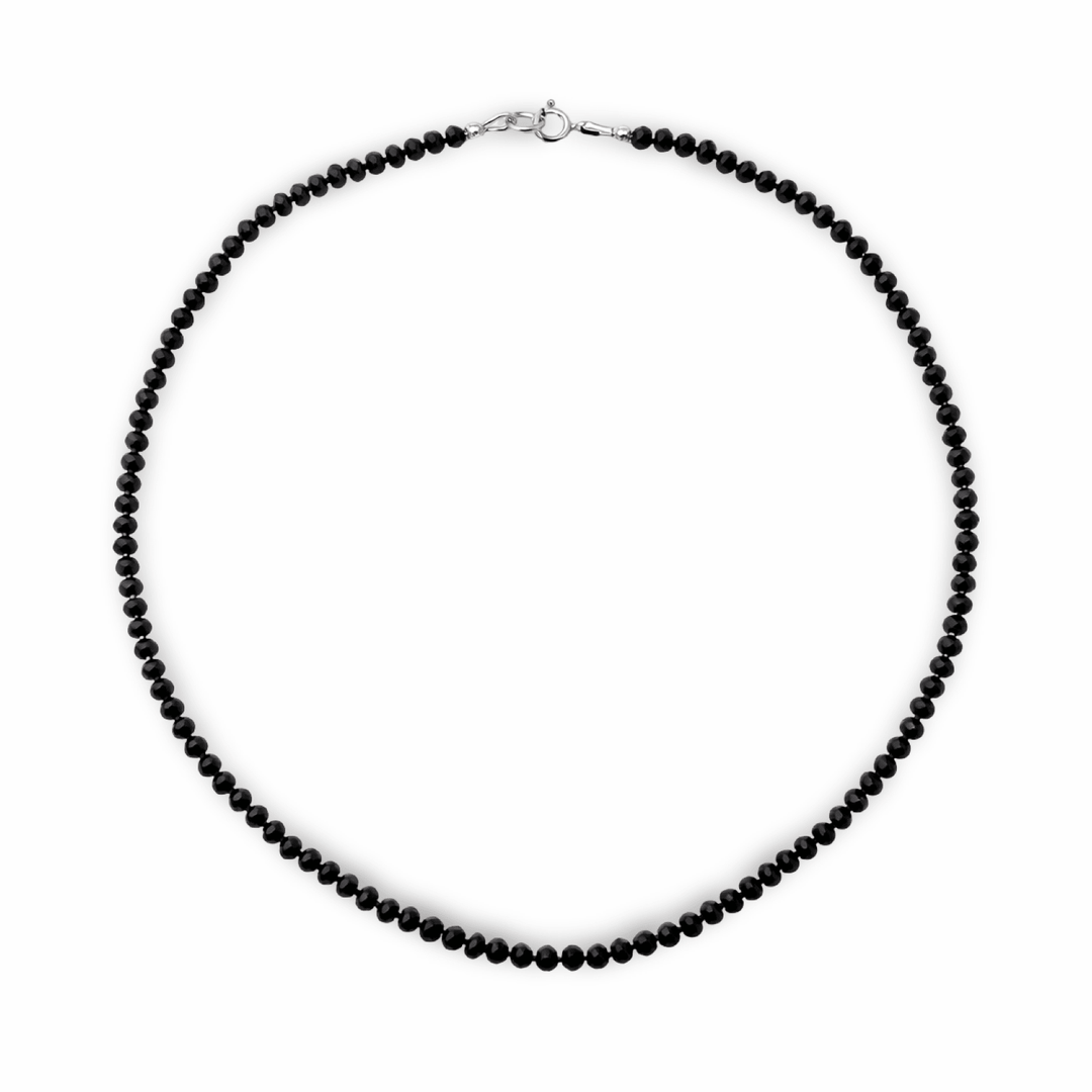 Facettierte schwarze Turmalin - Kette - Atelier Tibet