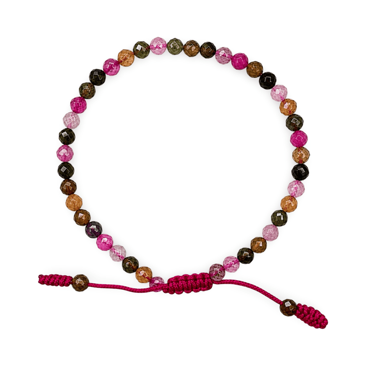 Facettiertes Turmalin Mala Armband - Atelier Tibet