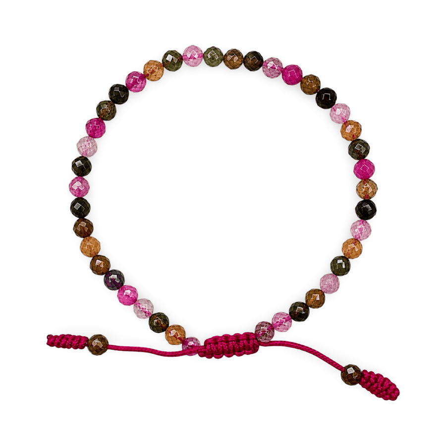 Facettiertes Turmalin Mala Armband - Atelier Tibet