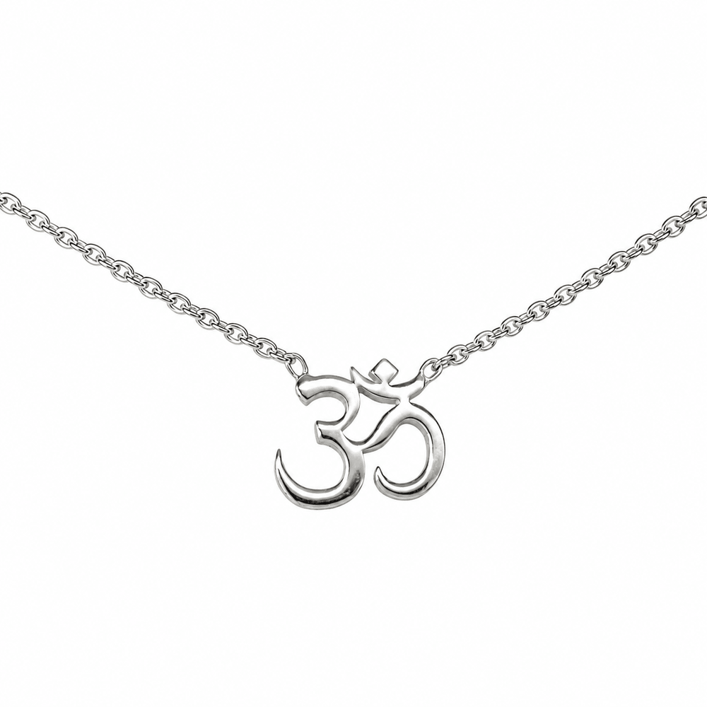 Feine Silberkette mit Om ॐ - Atelier Tibet
