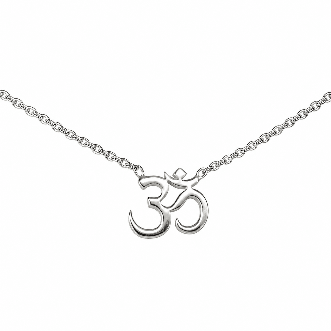 Feine Silberkette mit Om ॐ - Atelier Tibet