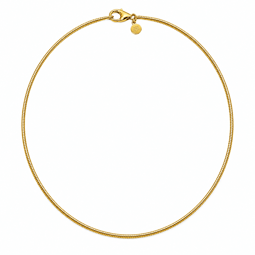 Feine vergoldete Schlangenkette - Atelier Tibet