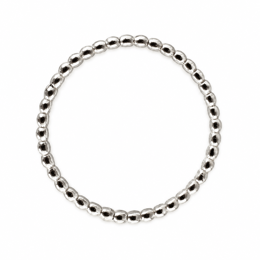 Feiner Kugelring aus Silber - Atelier Tibet