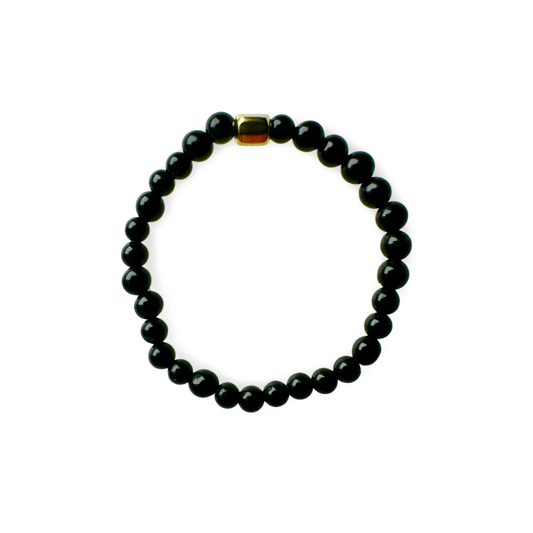 Feiner Onyx Perlen Fingerring - Atelier Tibet