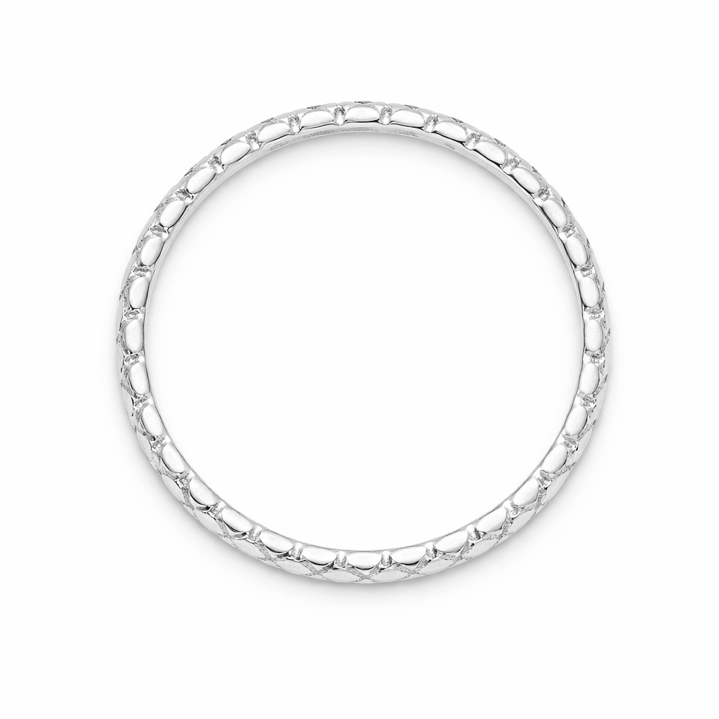 Feiner Silber - Ring mit Wabenmuster - Atelier Tibet