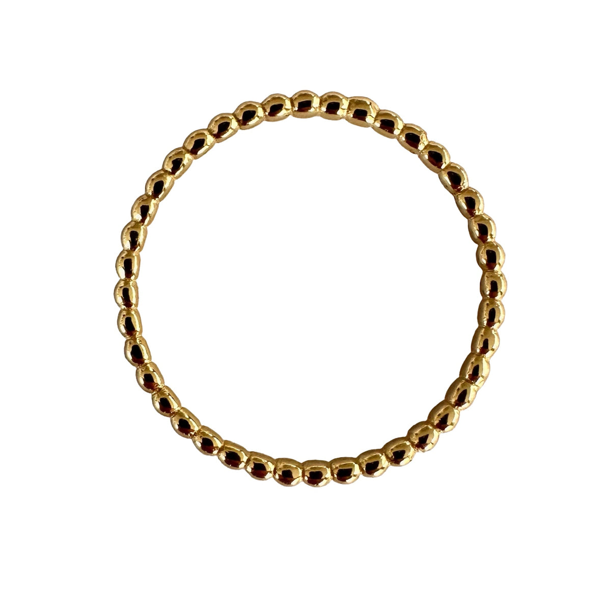 Feiner vergoldeter Kugel-Ring - Atelier Tibet