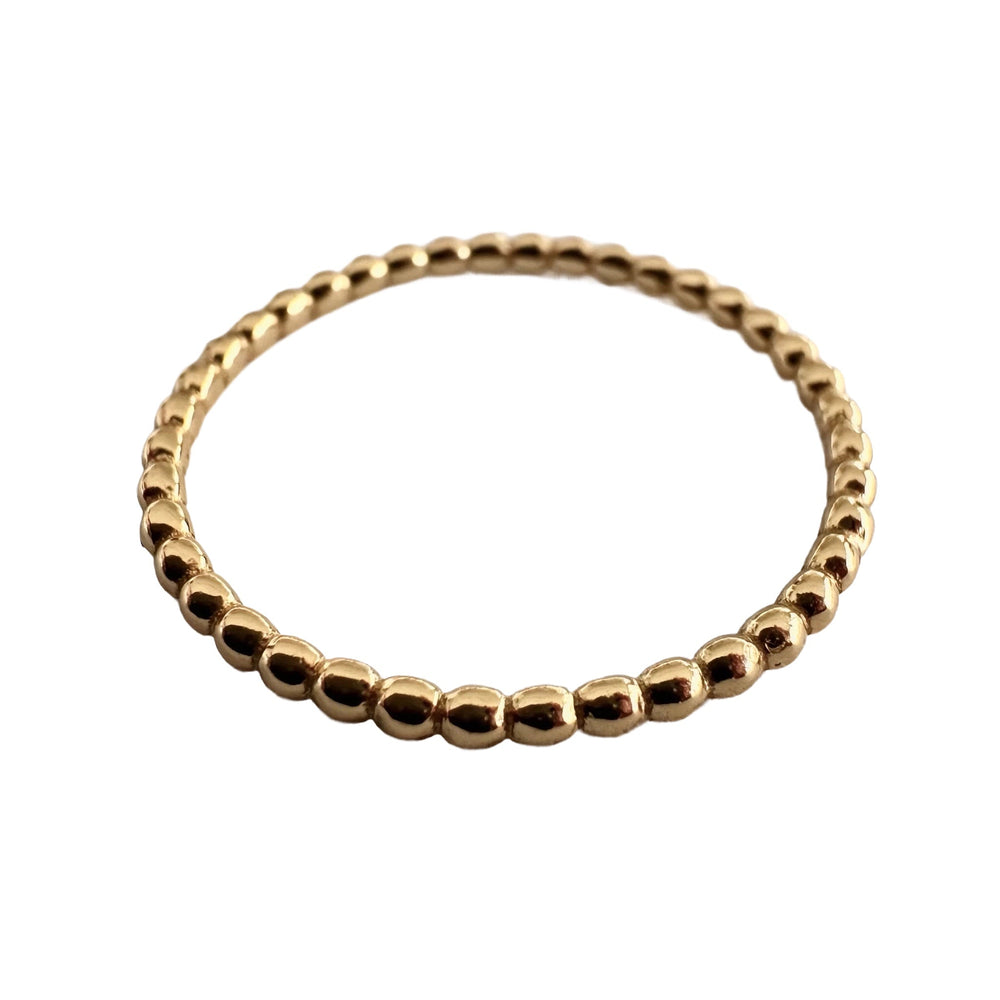 Feiner vergoldeter Kugel-Ring - Atelier Tibet