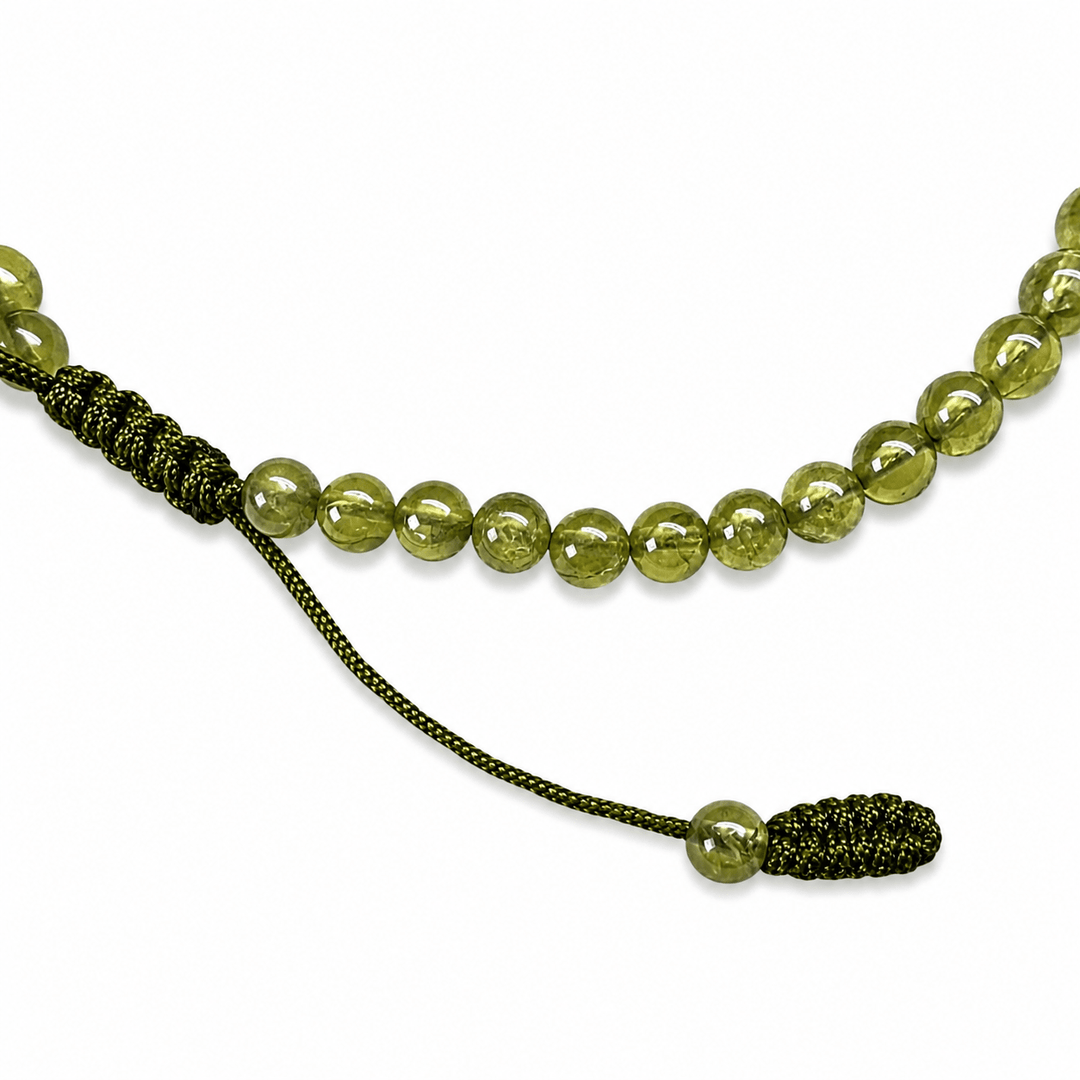 Feines Peridot-Fusskettchen - Atelier Tibet