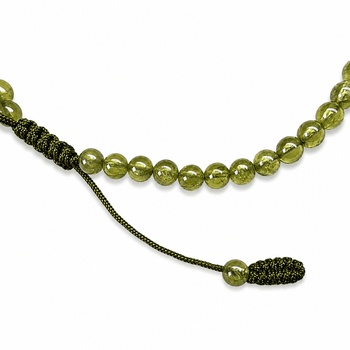Feines Peridot-Fusskettchen - Atelier Tibet