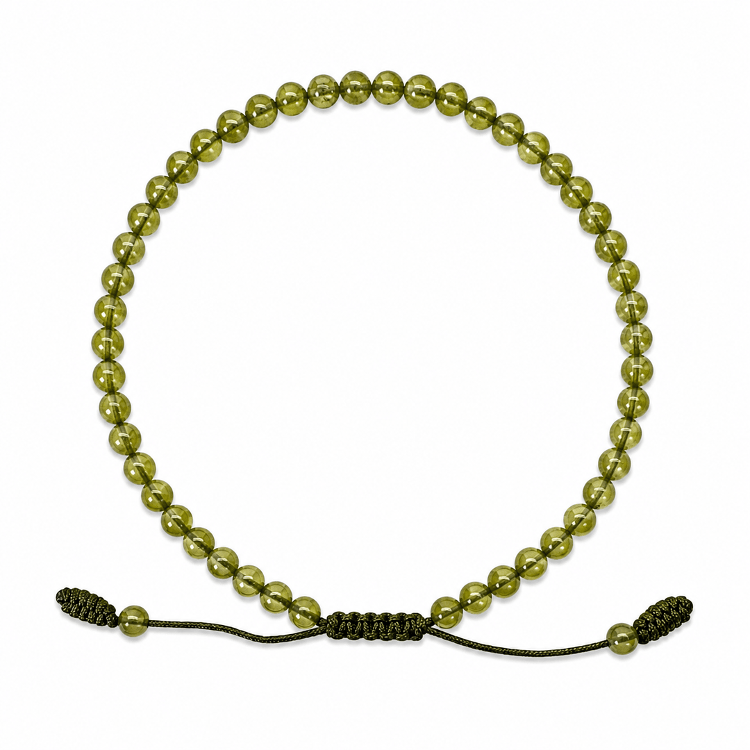 Feines Peridot-Fusskettchen - Atelier Tibet