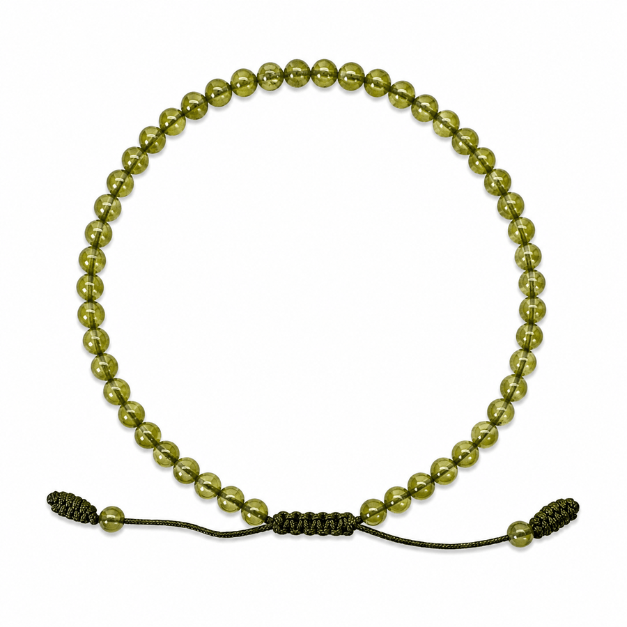 Feines Peridot-Fusskettchen - Atelier Tibet