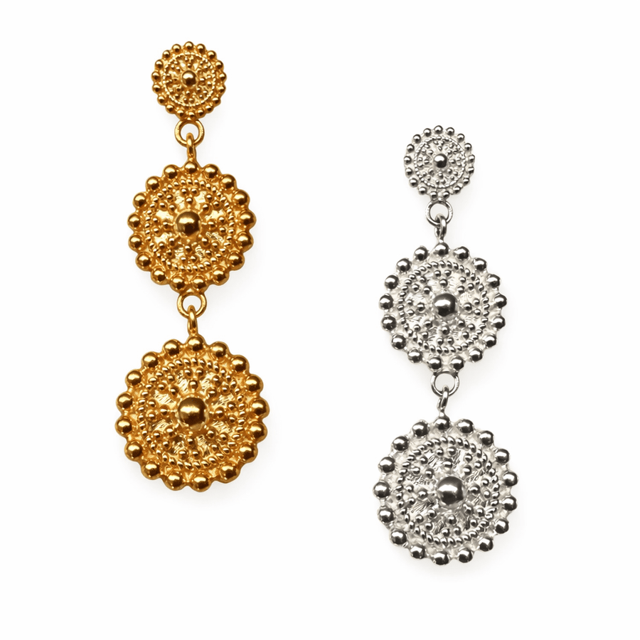 Festliche Scheiben - Ohrstecker - Atelier Tibet