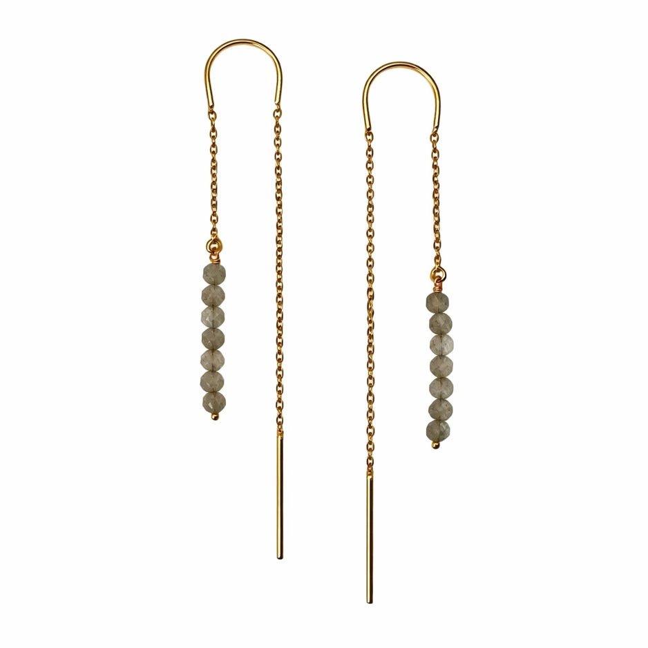 Filigrane Ohranhänger aus Labradorit - Atelier Tibet