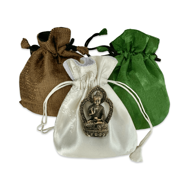 Fünfteiliges Set kleiner Buddha - Statuen aus Bronze (4.5 cm) - Atelier Tibet