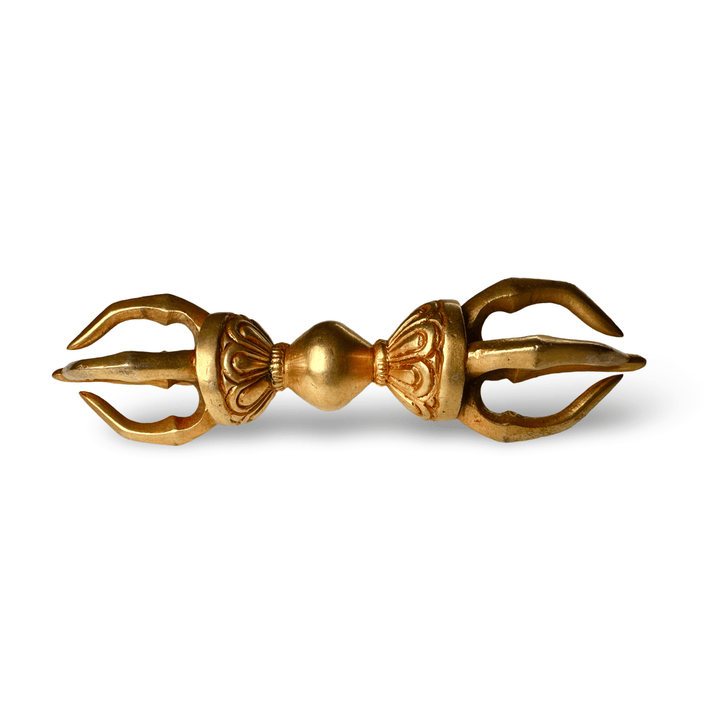 Fünfzackige Dorje / Vajra aus Bronze (11 cm) - Atelier Tibet